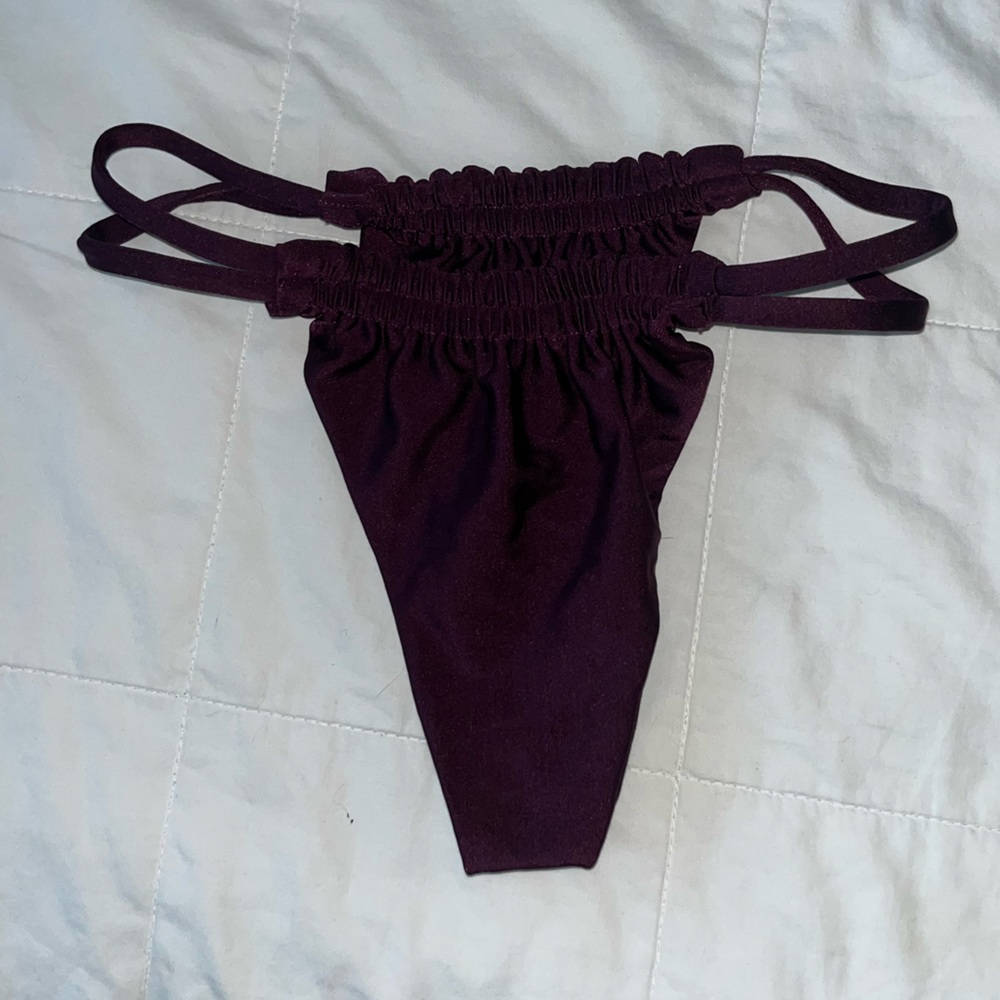 Double Strap Ruched Bikini Bottom